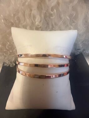 Triple Rose Gold Slim Cuff